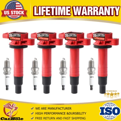 4 bobinas de encendido + bujía de iridio para Toyota Prius Echo Yaris Scion XA XB UF316 Foto 1 de 4