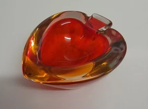 Fabulous Murano Flavio Poli Heart Shaped Dish/Ashtray MCM - Picture 1 of 9