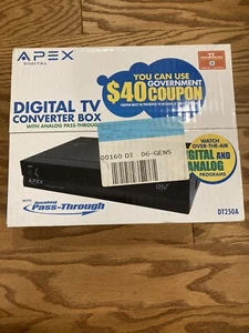 Scatola convertitore TV digitale Apex Digital DT250A con pass-through analogico sigillata nuova - Foto 1 di 4