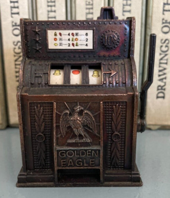Vintage Miniature Metal Working Slot Machine ...