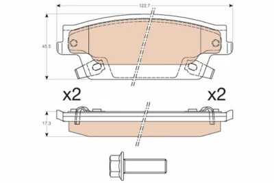 TRW GDB4452 Brake Pad Set, Disc Brake for Cadillac Cadillac (SGM) - Image 1 of 2
