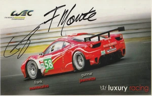 2012 Luxury Racing #58 Ferrari 458 Italia LMGTE AM signed FIA WEC Hero Card - Picture 1 of 2