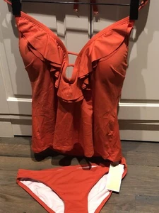 NWT MICHAEL KORS  CRUISE 2019 BIKINI SWIMSUIT TERRA-COTTA SIZE M $114 - Picture 1 of 1