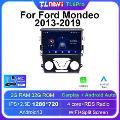 For Ford Mondeo 2013-2019 Android Carplay Car Radio Multimedia Player GPS Screen - Image 1 of 4