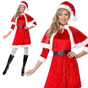 Femmes Père Noël Costume Luxe Miss Fête Costume Déguisement - Foto 1 di 4