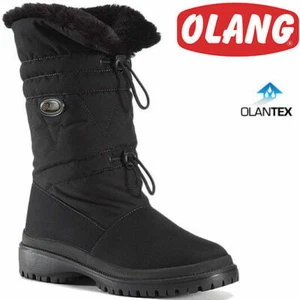SCARPE STIVALI STIVALE DOPOSCI SCI DONNA OLANG GENNY TEX 81 NERO PELLE AI - Picture 1 of 1