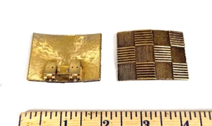Fermascarpe vintage punta punta ottone tono oro metallo accenti accessori 2" - Foto 1 di 4