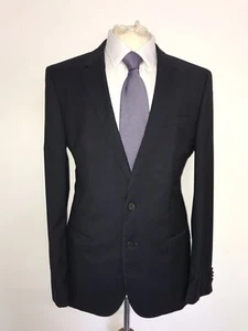 HUGO BOSS -Mens Slim Fit Plain NAVY BLUE WOOL SUIT - 40 Reg - W34 L29 - GORGEOUS - Picture 1 of 12