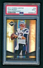 PSA 9 TOM BRADY 2011 PANINI LIMITED GOLD SPOTLIGHT #/25 *PATRIOTS* *POP 1 MINT*