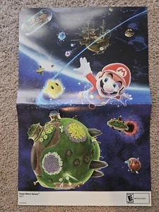 Super Mario Galaxy 15.5''x11.5'' Nintendo Power Collectible Double Sided Poster - Picture 1 of 4