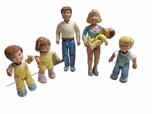Muñecas bebé vintage 1993 Fisher Price Loving Family mamá papá niños 6 piezas - Imagen 1 de 6