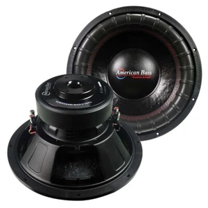 (2) AMERICAN BASS ELITE 15” DUAL 4-OHM CAR AUDIO SUBWOOFERS WOOFER SUBS (1 PAIR) - Picture 1 of 3