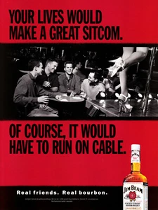 ANUNCIO DE WHISKY JIM BEAM #43 RARO 2000 "TU VIDA HARÍA UNA GRAN COMEDIA DE SITUACIÓN" - Imagen 1 de 2