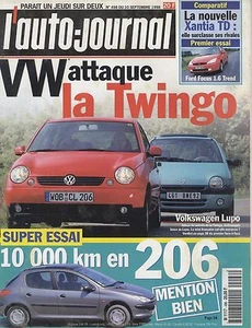 L'AUTO JOURNAL n°498 10/09/1998 VW Lupo Citroën Xantia Ford Focus Vel Satis - Imagen 1 de 1