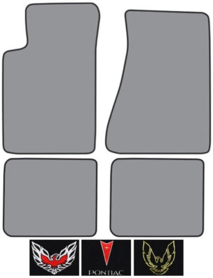 Alfombra Pontiac Firebird 1982-1984 transmisión automática Cutpile logotipo alfombrilla 4 piezas Foto 1 de 2
