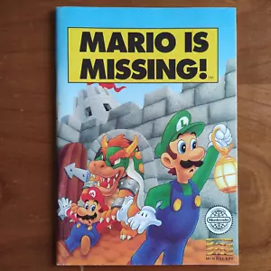 Mario is Missing manuale booklet rare mint european Nintendo Mindscape PC Compaq - Foto 1 di 2