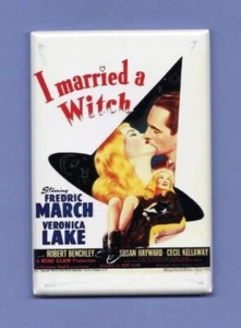 PÓSTER DE PELÍCULA DE BRUJA *IMÁN DE NEVERA 2X3* ACTRIZ DE CINE VERONICA LAKE - Imagen 1 de 2