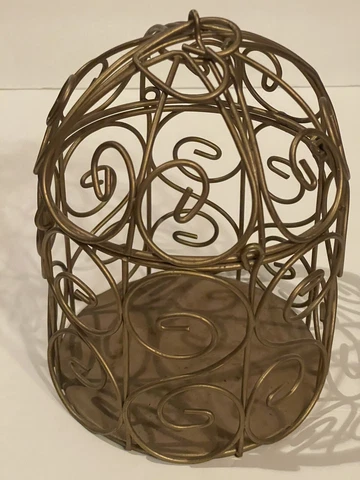 Small Retro Decorative Hanging Bird Cage-Hand Crafted Cover