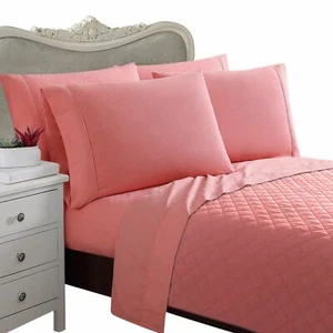 1200 Thread Count 100% Egyptian Cotton Sheet Set,1200 TC, TWIN XL , Pink Solid - Picture 1 of 1