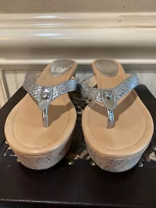 COACH Jorgina Wedge Sandal Tall Cork Model# F2370/L11 Size 8B - Picture 1 of 11