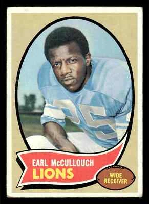 1970 Topps Earl McCullouch #195 - Detroit Lions - Image 1 of 2