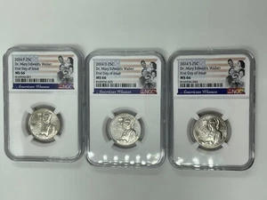 2024 PDS P D S DR MARY EDWARDS AMERICAN WOMEN AWQ NGC MS66 🔥FIRST DAY OF ISSUE - Picture 1 of 3