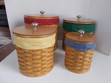 適当な価格 canister Longaberger basket 2セット ロンガバーガー 小物