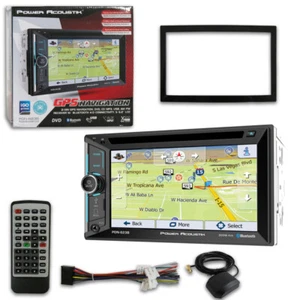 Power Acoustik PDN-623B 2-DIN 6.2" DVD CD USB Car Stereo w/ GPS and Bluetooth - Picture 1 of 2