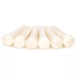 6x Bone Guitar Bridge Pin String Peg Luthier Nut Saddle H00 - Picture 1 of 11