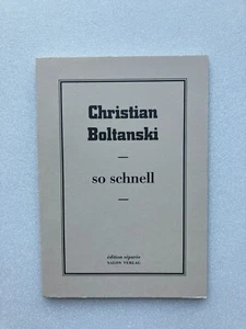 Christian BOLTANSKI " So schnell " NUM. Salon Verlag / Galerie Yvon Lambert 1999 - Bild 1 von 2