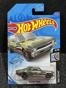 Hot Wheels 2017~1968 Chevy Nova~Rod Squad~Flugzeugmotiv~NOS - Bild 1 von 4