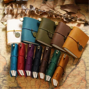 Mini Traveler's Notebook Planner Leather Mini Notebook Journal Office & School↔ - Picture 1 of 31