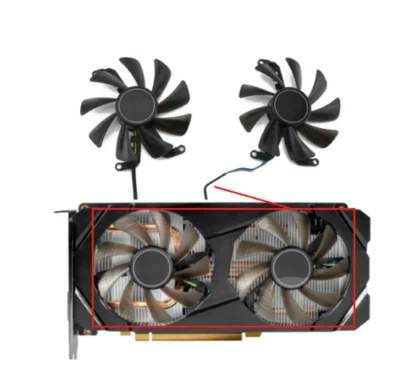 Pair Fans Cooling Fan For GALAX GeForce GTX 1660 1660Ti RTX 2060 2070 - Image 1 of 4