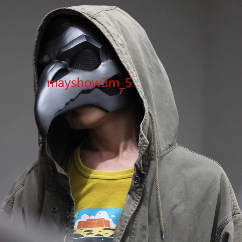 Games Overwatch Reaper Gabriel Reyes Cosplay Crow Mask Halloween Party Prop Gift - Image 1 of 4