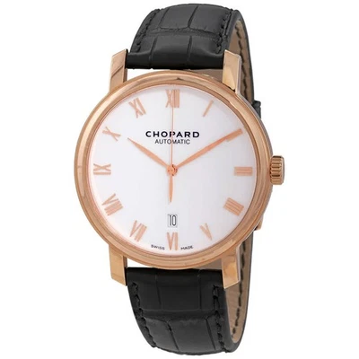 Reloj para hombre Chopard clásico automático oro rosa de 18 quilates esfera blanca 161278-5005 Foto 1 de 3