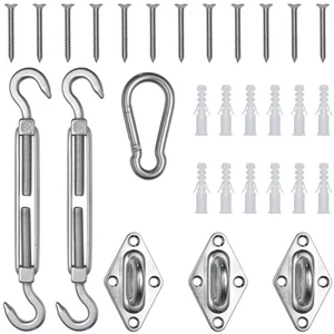 Kit ferramenta triangolo vela parasole 8" accessorio acciaio inox antiruggine - Foto 1 di 12