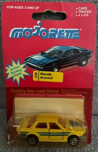 Rare Majorette #219 Diecast Yellow Honda Accord Car 1/64 Scale Vintage France - Picture 1 of 4