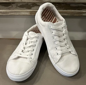 Taos Plim Soul Damenschuhe Größe 11 weiß Canvas bequem Freizeit Sneaker - Bild 1 von 8