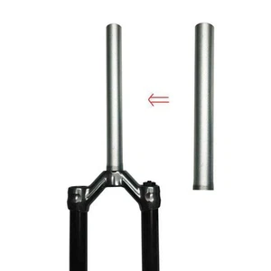 Bike Front Fork Head Tube Fork Pipe Lengthen Argent Straight - Picture 1 of 7