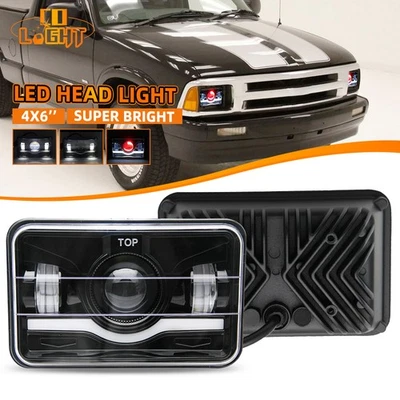 New 4x6" LED Headlight Hi/Lo Sealed Beam for Chevrolet S10 1995 1996 1997 Trucks - Image 1 of 4