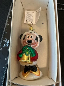 Walt Disney Gallery Vintage Minnie Mouse Natale MERCURIO VETRO SOFFIATO ORNAMENTO USATO IN OTTIME CONDIZIONI - Foto 1 di 13