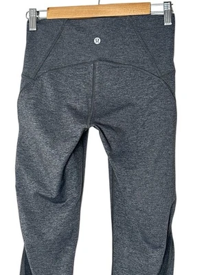 Lululemon Leggings Womens 6 Gray Pull On Gym Fitness Activewear Ankle - Image 1 of 4
