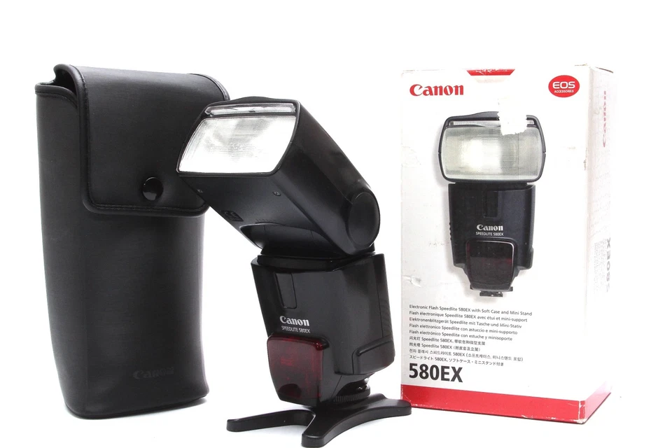 Canon Speedlite 580EX Aufsteck Blitz für Canon EOS und R Digital Kameras mit OVP - Bild 1 von 3
