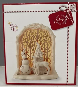 ¡La escena del bosque iluminado Lenox Illuminations se ilumina!  NUEVO EN CAJA - Imagen 1 de 4