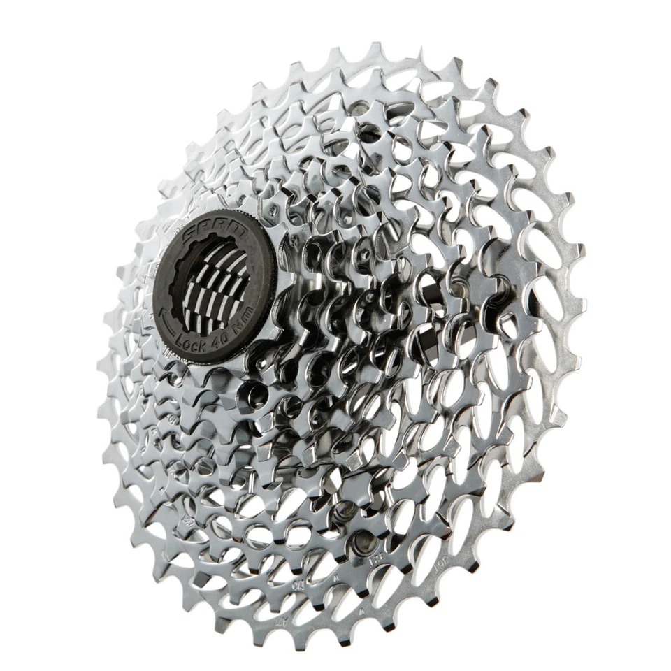 SRAM PG-1050 Cassette Sprocket 12-27 Tooth 10 Speed Silver Cassette - Image 1 of 1