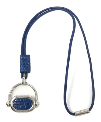 Collar Hermes Odyssey Colgante Azul Tono Plata Metal Unisex Accesorios Foto 1 de 4
