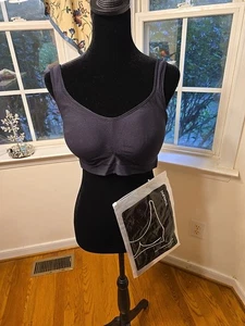 TRUEKIND DAILY COMFORT WIREFREE SHAPER BLACK BRA SIZE XL - Picture 1 of 6