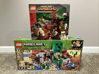 Lot (2) LEGO Minecraft: 21155 Creeper Mine & 21176 Jungle Abomination - Image 1 of 4