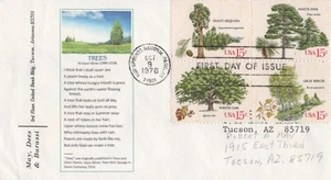 US 1764-1767, 1767a American Trees 5 FDC May Dees & Barassi ZAYIX 031923SM100 - Picture 1 of 10