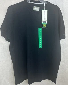 John Deere Men's Short Sleeve Crew Neck Cotton Logo T-Shirt Black Size XL - Picture 1 of 8